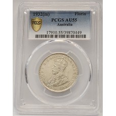 AUSTRALIA 1932 . FLORIN . PCGS AU55